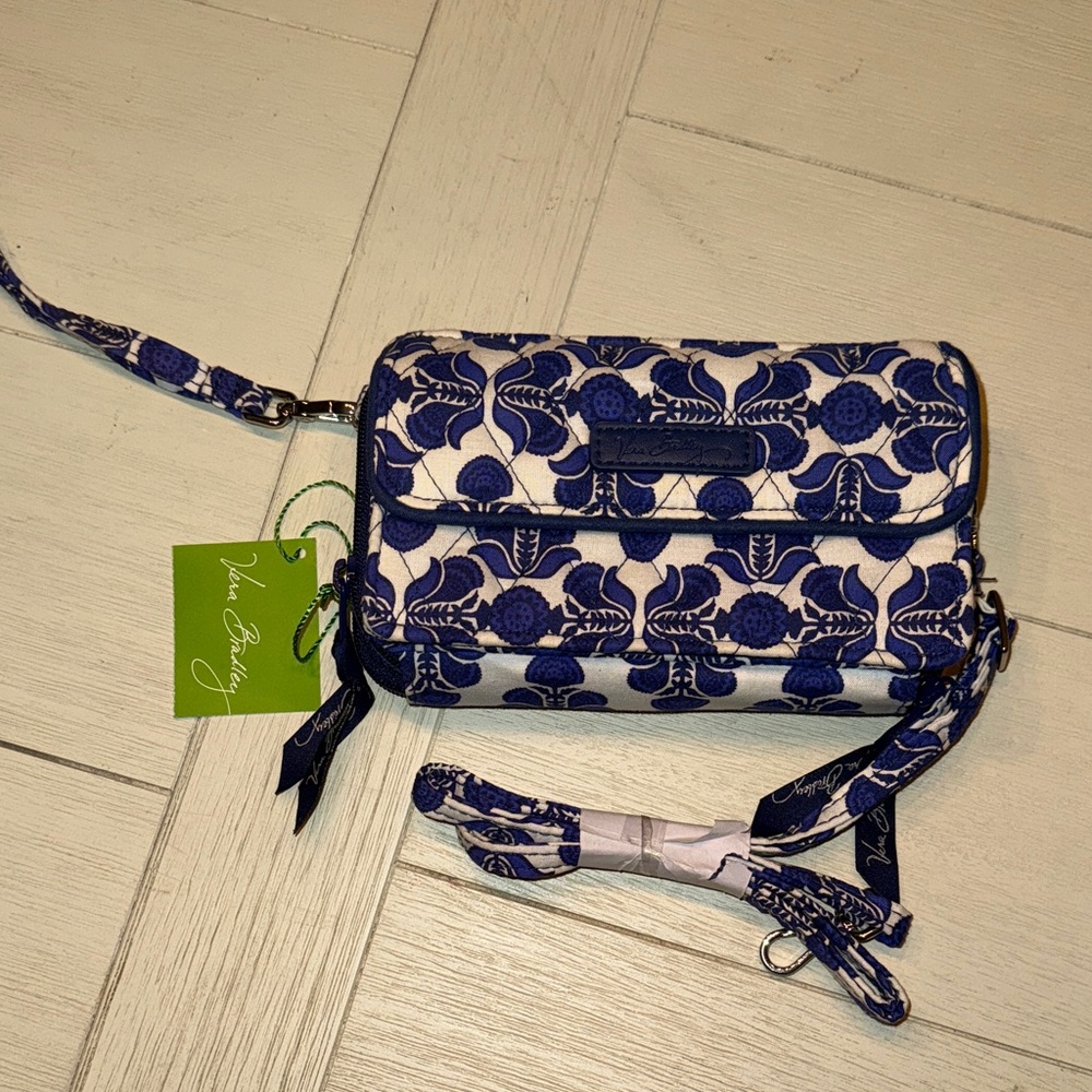 NWT Vera Bradley Navy and White Crossbody Bag